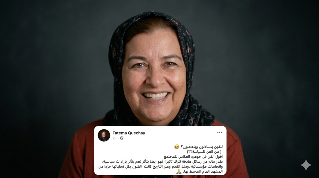 “Art and Politics Are Connected,” Says Fatima Ouchay